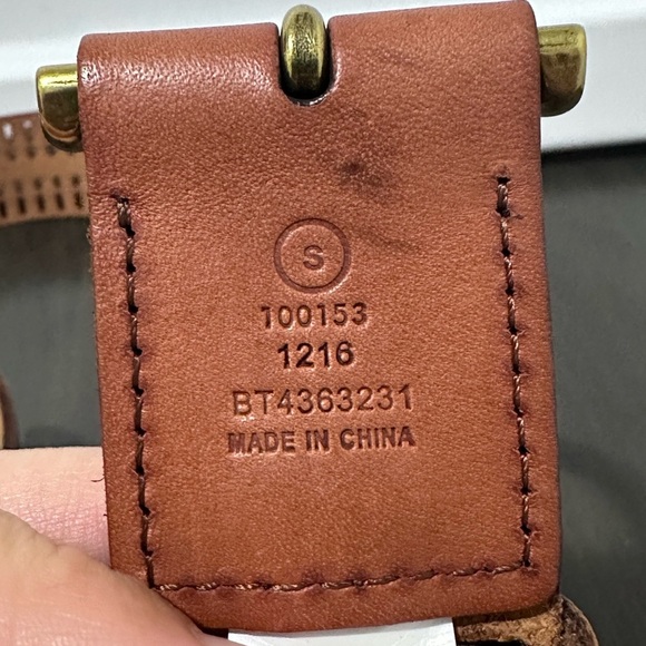 Fossil Claire Embossed Perforated Belt Brown Leather - Picture 8 of 9